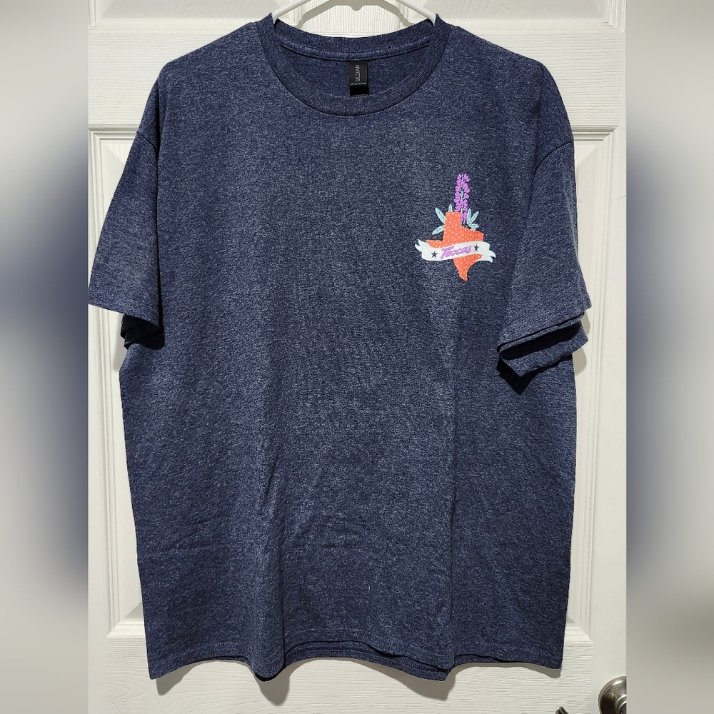 💋5/$25 Gildan Heather Blue Heavy Cotton Texas T-Shirt